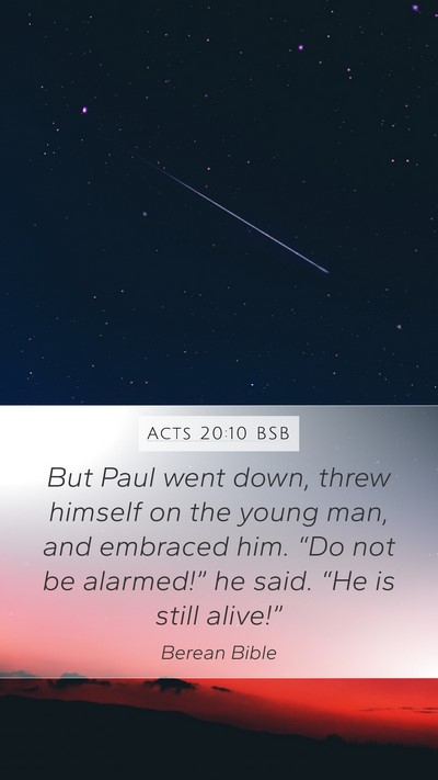 Acts 20:10 BSB Bible Verse Image
