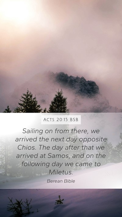 Acts 20:15 BSB Bible Verse Image