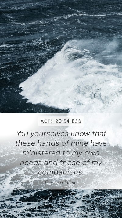 Acts 20:34 BSB Bible Verse Image