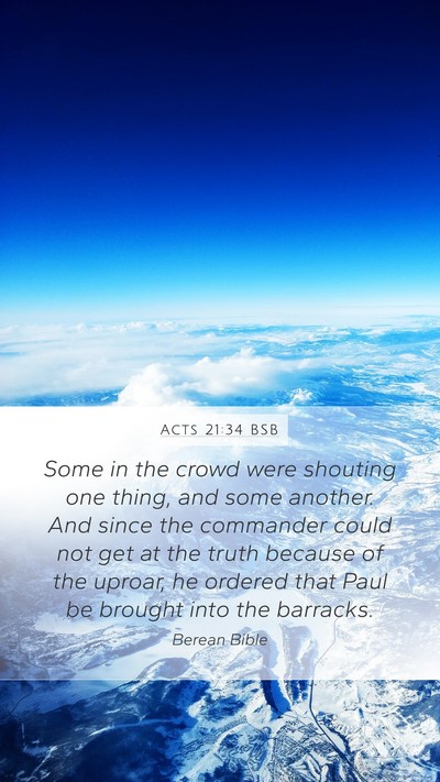 Acts 21:34 BSB Bible Verse Image