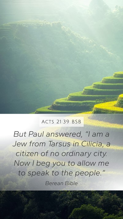 Acts 21:39 BSB Bible Verse Image