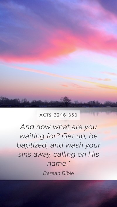 Acts 22:16 BSB Bible Verse Image