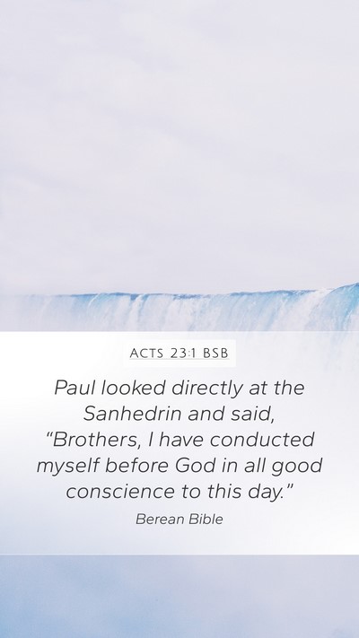 Acts 23:1 BSB Bible Verse Image