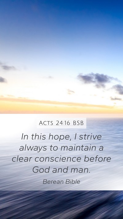 Acts 24:16 BSB Bible Verse Image