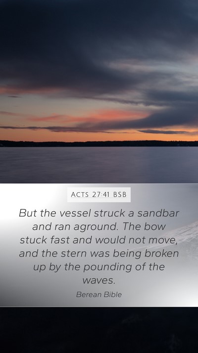 Acts 27:41 BSB Bible Verse Image