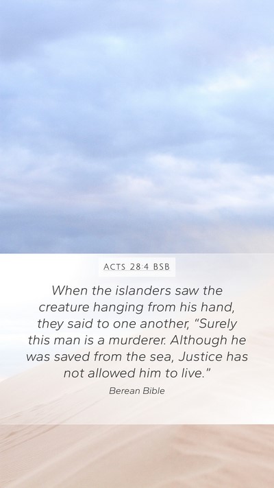 Acts 28:4 BSB Bible Verse Image
