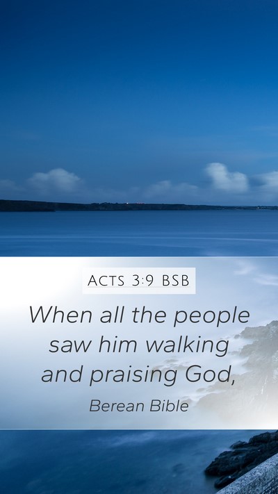Acts 3:9 BSB Bible Verse Image