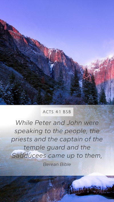 Acts 4:1 BSB Bible Verse Image