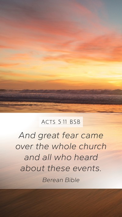 Acts 5:11 BSB Bible Verse Image