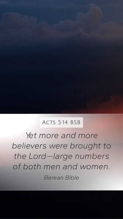 Acts 5:14 BSB Bible Verse Image