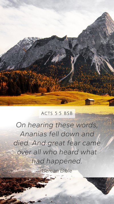 Acts 5:5 BSB Bible Verse Image
