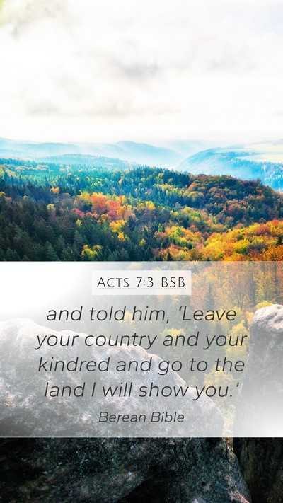 Acts 7:3 BSB Bible Verse Image