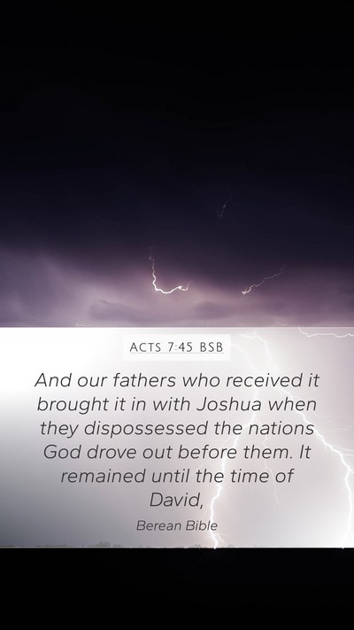 Acts 7:45 BSB Bible Verse Image