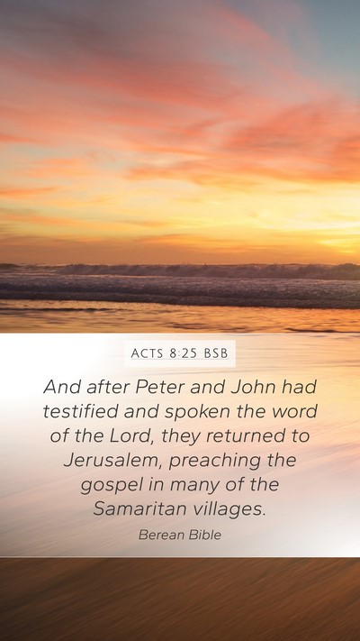 Acts 8:25 BSB Bible Verse Image