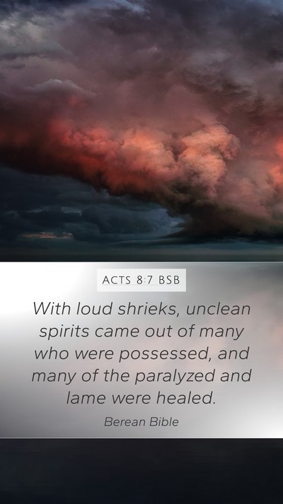 Acts 8:7 BSB Bible Verse Image