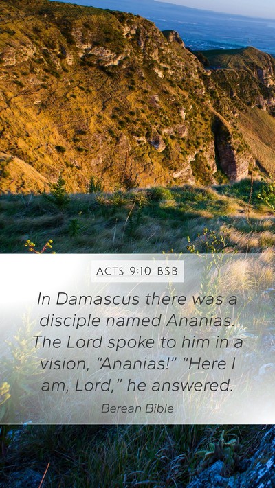 Acts 9:10 BSB Bible Verse Image