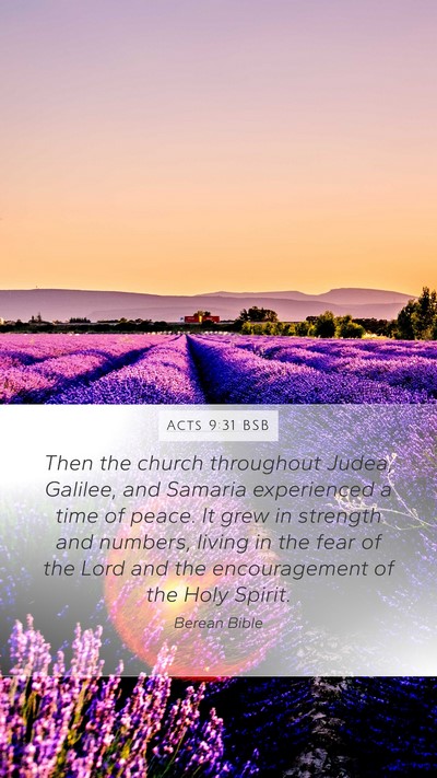 Acts 9:31 BSB Bible Verse Image