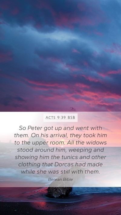 Acts 9:39 BSB Bible Verse Image