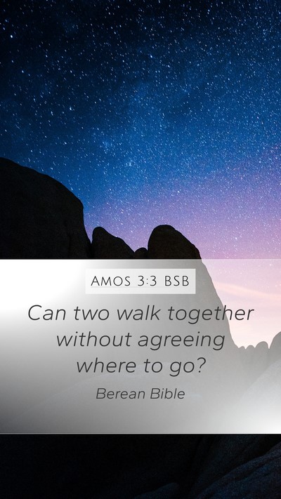 Amos 3:3 BSB Bible Verse Image