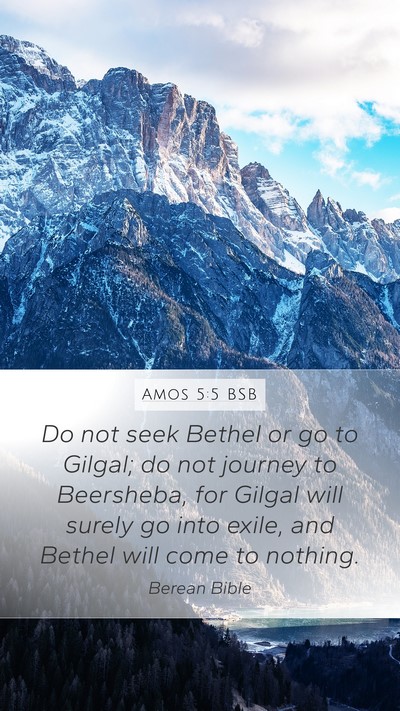 Amos 5:5 BSB Bible Verse Image