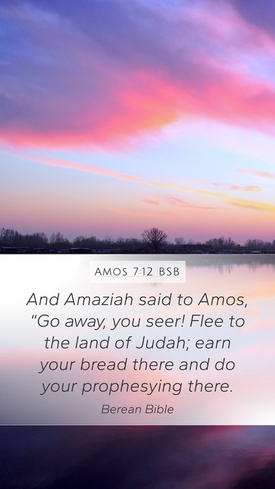 Amos 7:12 BSB Bible Verse Image