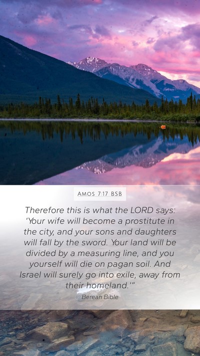 Amos 7:17 BSB Bible Verse Image