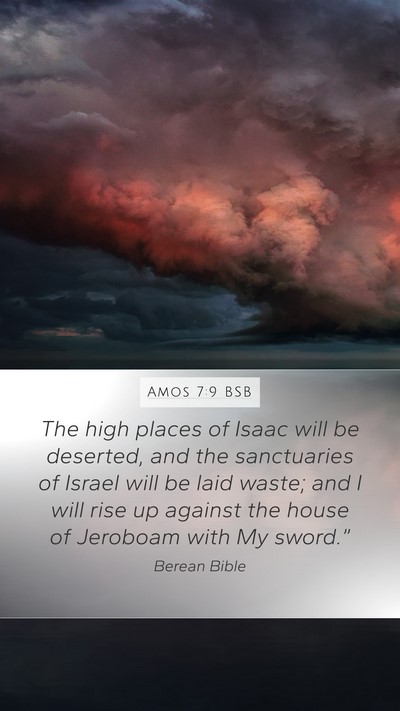 Amos 7:9 BSB Bible Verse Image