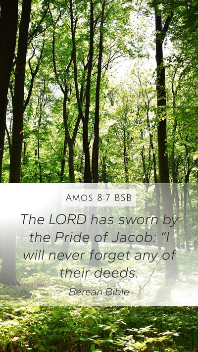 Amos 8:7 BSB Bible Verse Image