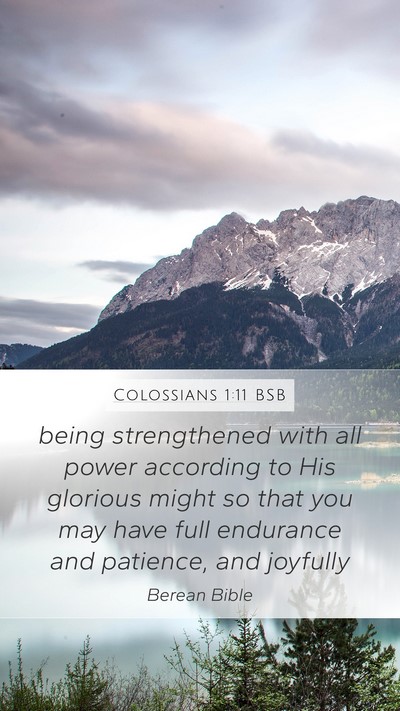 Colossians 1:11 BSB Bible Verse Image