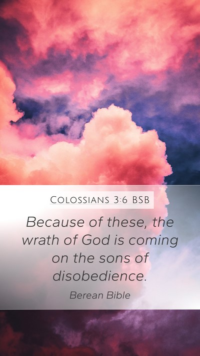 Colossians 3:6 BSB Bible Verse Image