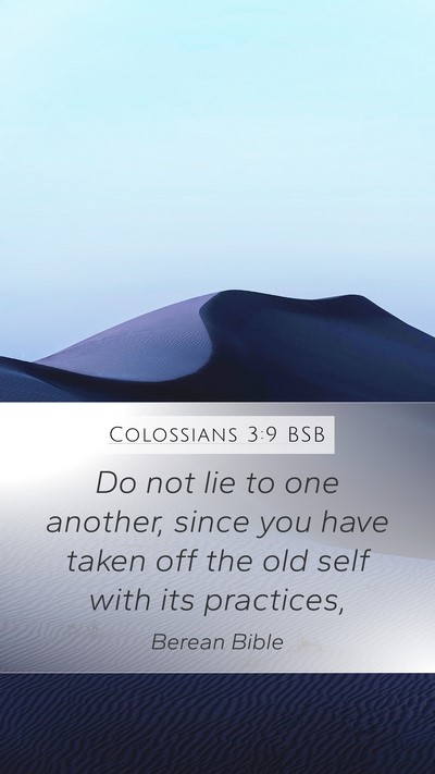 Colossians 3:9 BSB Bible Verse Image