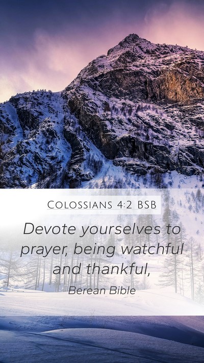 Colossians 4:2 BSB Bible Verse Image