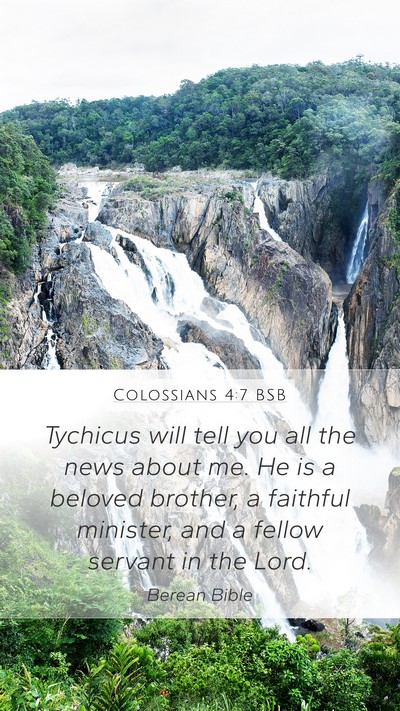 Colossians 4:7 BSB Bible Verse Image