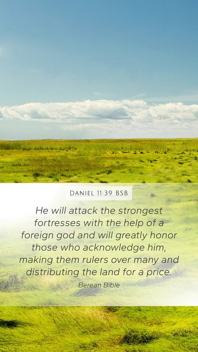 Daniel 11:39 BSB Bible Verse Image