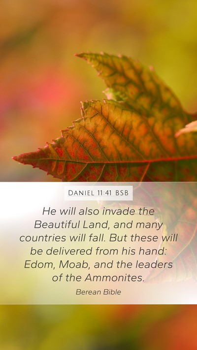 Daniel 11:41 BSB Bible Verse Image