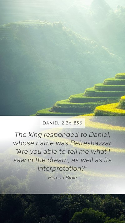 Daniel 2:26 BSB Bible Verse Image