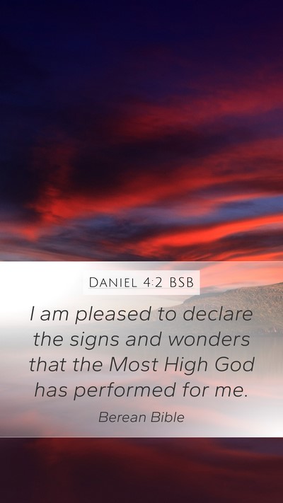 Daniel 4:2 BSB Bible Verse Image