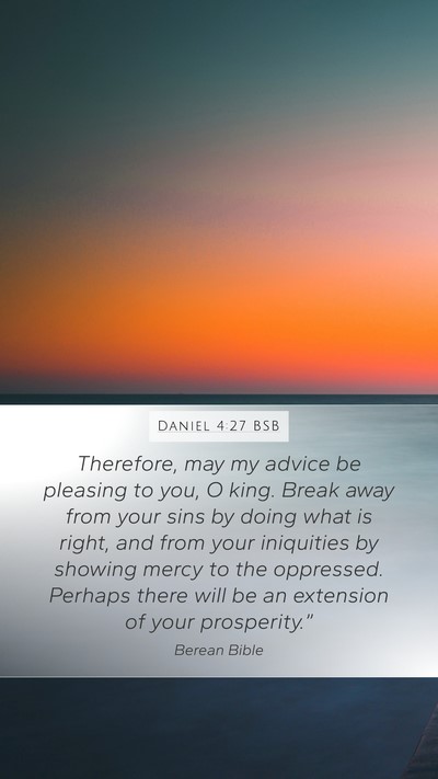 Daniel 4:27 BSB Bible Verse Image
