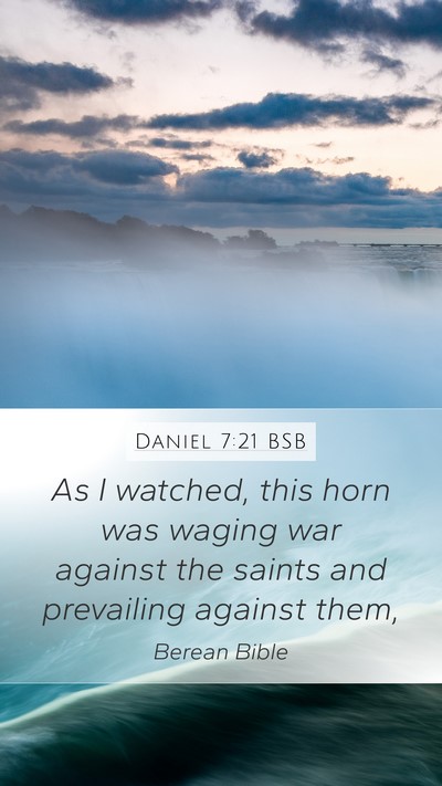 Daniel 7:21 BSB Bible Verse Image