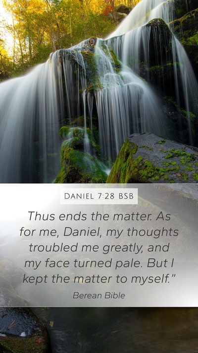 Daniel 7:28 BSB Bible Verse Image