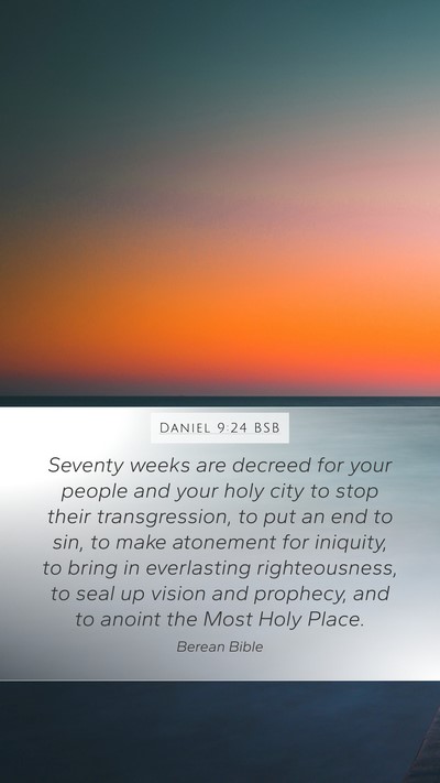 Daniel 9:24 BSB Bible Verse Image