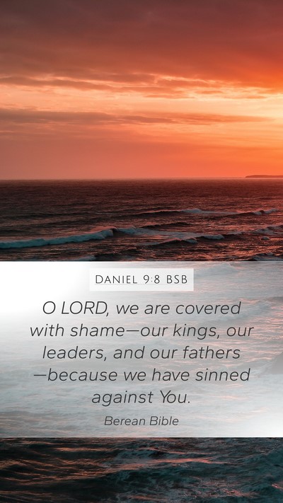 Daniel 9:8 BSB Bible Verse Image