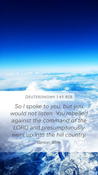 Deuteronomy 1:43 BSB Bible Verse Image