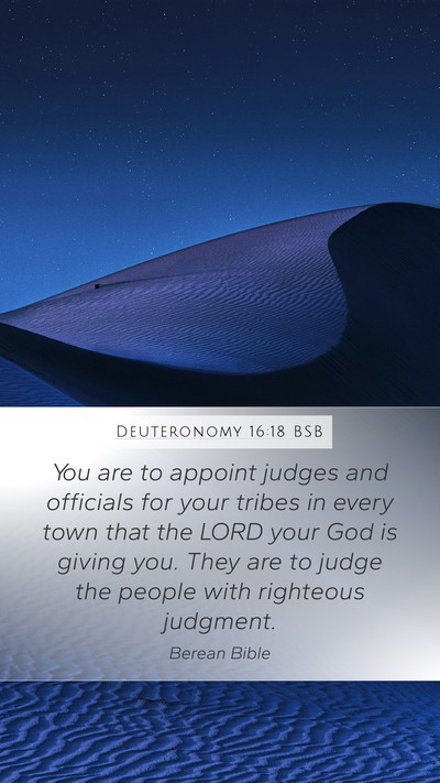Deuteronomy 16:18 BSB Bible Verse Image