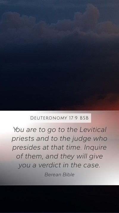 Deuteronomy 17:9 BSB Bible Verse Image