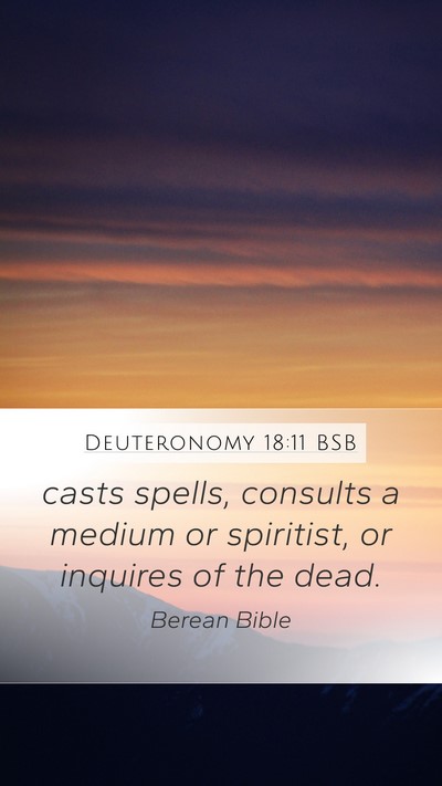 Deuteronomy 18:11 BSB Bible Verse Image