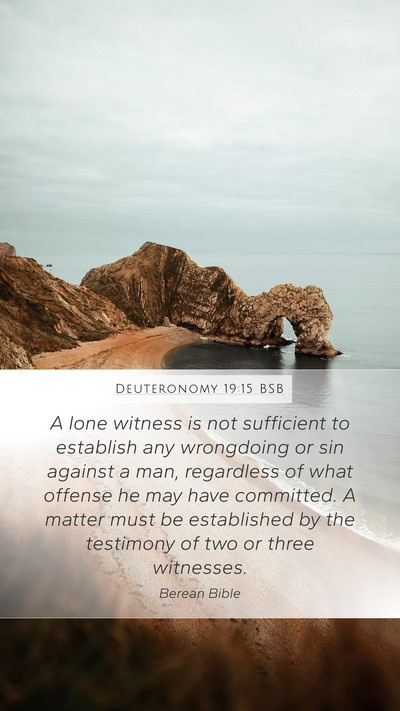 Deuteronomy 19:15 BSB Bible Verse Image