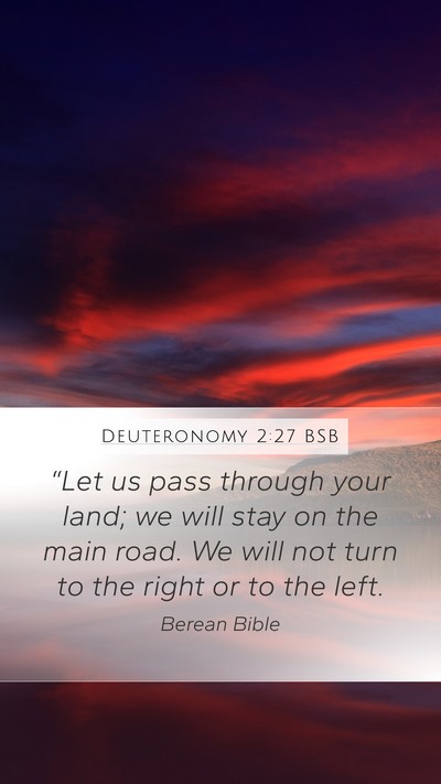 Deuteronomy 2:27 BSB Bible Verse Image