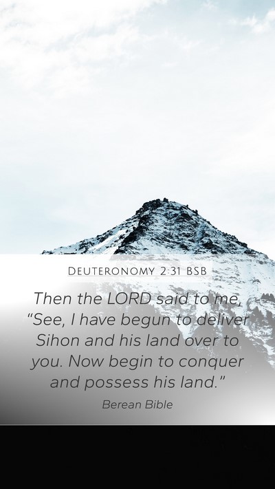 Deuteronomy 2:31 BSB Bible Verse Image