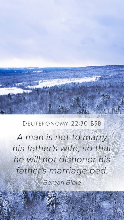 Deuteronomy 22:30 BSB Bible Verse Image